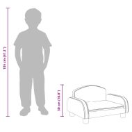 Детски диван, кремава, 50x40x30 см, текстил