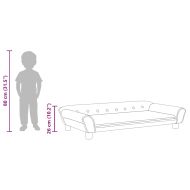 Детски диван, розов, 100x50x26 см, кадифе