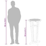 Градинска бар маса Ø60x105 см масивна акация
