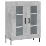 Висок шкаф, бетонно сив, 69,5x34x180 см, инженерно дърво