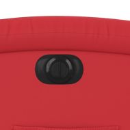 Електрически стол реклайнер, червен, изкуствена кожа