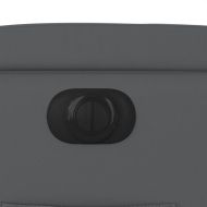 Електрически реклайнер стол, сив, изкуствена кожа