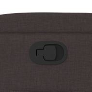 Изправящ реклайнер стол, тъмнокафяв, текстил