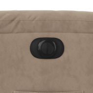 Електрически реклайнер стол, таупе, микрофибърен текстил