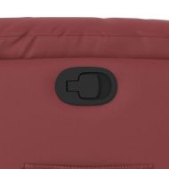 Изправящ реклайнер стол, виненочервен, изкуствена кожа