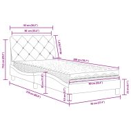 Легло с матрак, черно, 90x200 см, кадифе