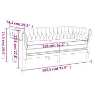 Комплект дивани от 3 части, син, текстил