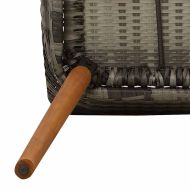 Комплект за хранене в градината 7 pcs Сив полиратан