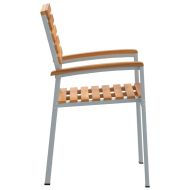 Градински стол 8 pcs Кафяво 56 х 57 х 87 см