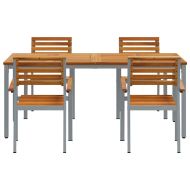 Комплект за хранене в градината 5 pcs Сив