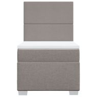 Боксспринг легло с матрак, таупе, 90x190 см, плат