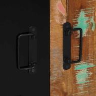 Комплект мебели за баня с рафт 3 pcs Солидно възстановено дърво