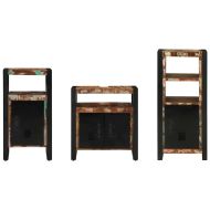 Комплект мебели за баня с рафт 3 pcs Солидно възстановено дърво