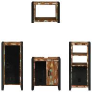 Комплект мебели за баня с рафт 4 pcs Солидно възстановено дърво