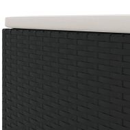 Градински лаундж комплект с възглавници 8 части черен полиратан