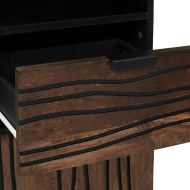 Комплект мебели за баня 3 pcs Орехово кафяво Инженерно дърво