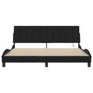 Рамка за легло без матрак Hanko, черна, 180x200 см, плат