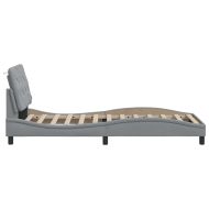 Рамка за легло без матрак, светлосива, 90x200 см, плат