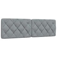 Рамка за легло без матрак, светлосива, 160x200 см, плат