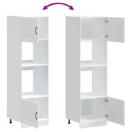 Шкафове за фурна 2 бр. "Lucca" бели, инженерно дърво