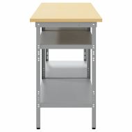 Комплект работна маса 2 pcs Бежово и сиво 200 x 55 x 85 см