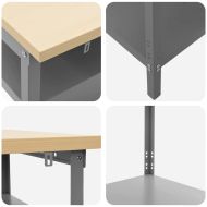 Комплект работна маса 2 pcs Бежово и сиво 200 x 55 x 85 см