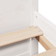 Легло с етажерка за книги, без матрак, 135x190 см, бор масив