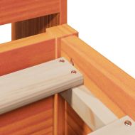 Рамка за легло без матрак, восъчнокафяв, 120x190 см, бор масив