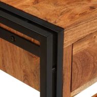 Конзолни маси с чекмедже 2 pcs Кафяво Солидно акациево дърво