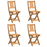 Градински стол 4 pcs Натурален маслен 40 x 42 x 85 см