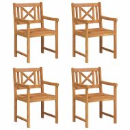 Градински стол 4 pcs 56 x 56 x 90 см Солидно акациево дърво