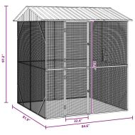 Клетка за птици Антрацит 215 x 208 x 247 см Поцинкована стомана