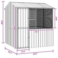Клетка за птици Антрацит 215 x 209 x 230 см Поцинкована стомана