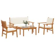 Градински Софа Комплект 4 pcs Кафяво 120 x 65,5 x 79 см