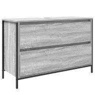 Комплект мебели за баня с рафт 3 pcs Сив Сонома Инженерно дърво