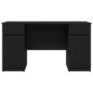 Бюро с чекмедже Черен дъб 140 x 49 x 76 см Инженерно дърво