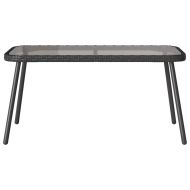 Комплект за хранене в градината 2 pcs Черно полиратан