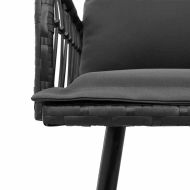 Комплект за хранене в градината 2 pcs Черно полиратан