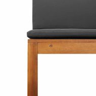 Комплект градинска пейка 5 pcs Кафяво Солидно акациево дърво