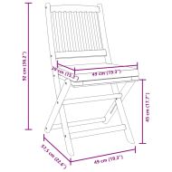 Сгъваем стол с възглавница 4 pcs Сив 49 x 57.5 x 92см