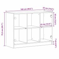 Служебен шкаф Черния дъб 100 x 37 x 75.5 см