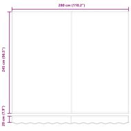 Сгъваем навес Червен и Черен 300 x 250 cm Текстил и Метал