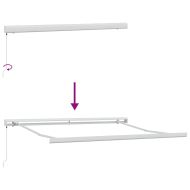 Сгъваем навес Жълт и оранжев 350 x 250 cm Текстил и Метал