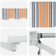 Сгъваем навес Многоцветен 350 x 250 cm Полиестер и алуминий