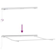 Сгъваем навес Бяло 350 x 250 cm Полиестер и алуминий