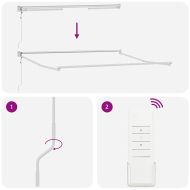 Сгъваем навес Червено 350 x 250 cm Полиестер и алуминий