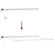 Сгъваем навес с жълто и оранжево 400 ×300 cm текстил