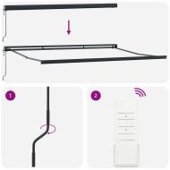 Сенник Жълт и оранжев 400 x 300 x 165 см Полиестер и алуминий