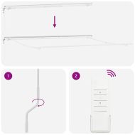 Сгъваем навес Червено и бяло 400 × 300 cm текстил