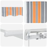 Сгъваем навес Многоцветен 400 × 300 cm Полиестер и алуминий